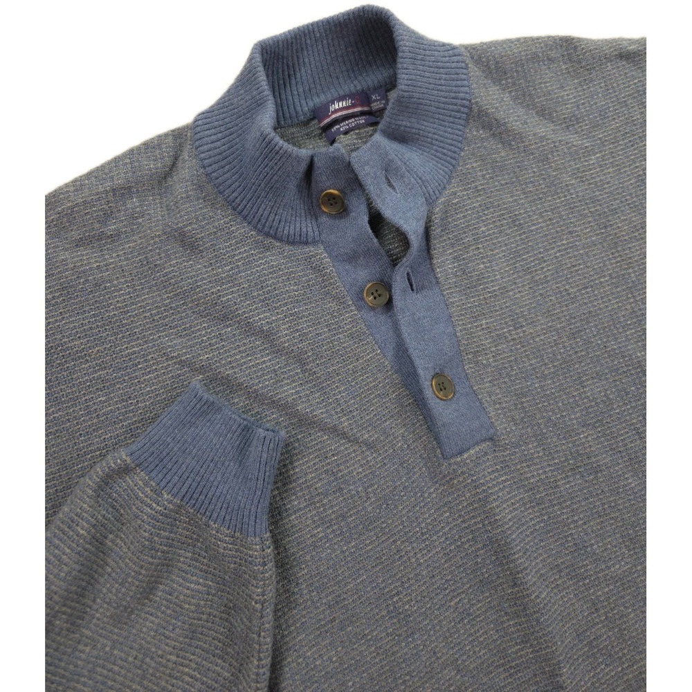 Johhnie O Sweater Mens‎ XL Merino Wool Blend Henley